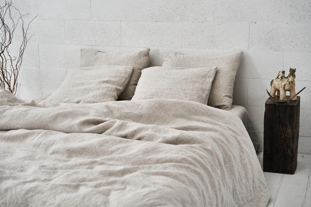 Natural Washed Linen Duvet Cover: King/Queen Bedding Stonewashed Linens various colors Valentines