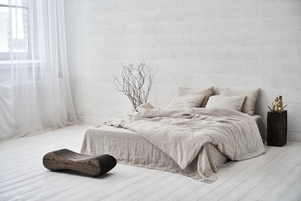Natural Washed Linen Duvet Cover: King/Queen Bedding Stonewashed Linens various colors Valentines